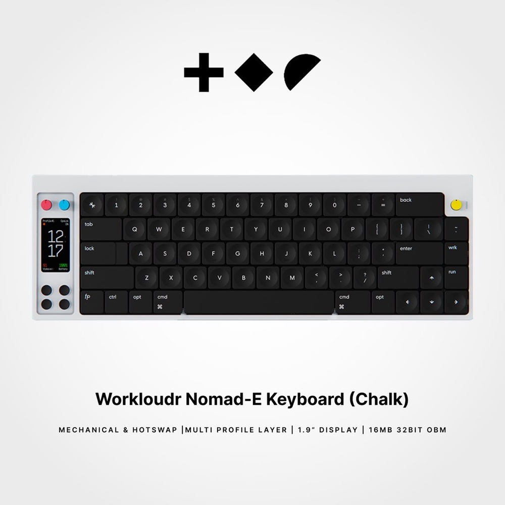 NEW - Work Louder Nomad [e] Keyboard, Chalk White